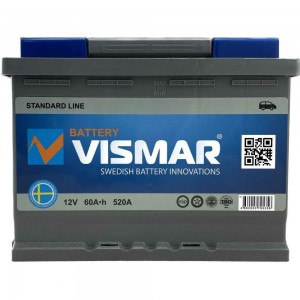 Аккумуляторная батарея VISMAR ST 6СТ-60 N L-1 520А 242/175/190 4660003795356