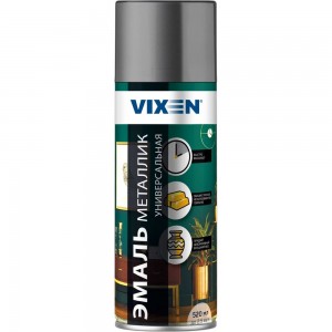 Универсальная эмаль VIXEN VX-19100 металлик алюминий, аэрозоль, 520 мл 47809
