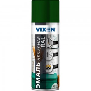 Универсальная эмаль VIXEN VX-16005 RAL аэрозоль, зеленый мох, 520 мл 52712