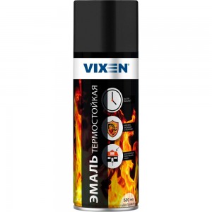 Термостойкая эмаль VIXEN VX-53002 черная, аэрозоль, 520 мл 47823