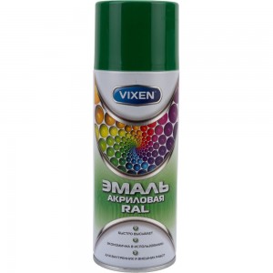 Акриловая эмаль VIXEN VX-36002 лиственно-зеленая, аэрозоль, 520 мл 54597