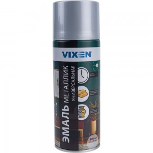 Универсальная эмаль Vixen металлик хром зеркальный аэрозоль 520 мл VX-19130