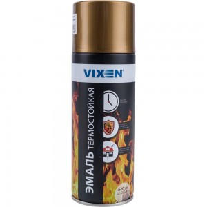 Термостойкая эмаль Vixen золото аэрозоль 520 мл VX-53007