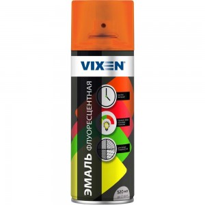 Флуоресцентная эмаль Vixen оранжевый флуоресцентный, аэрозоль 520 мл VX-54003