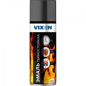 Термостойкая эмаль Vixen графит аэрозоль 520 мл VX-53003