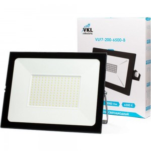 VKL electric Прожектор LED 200W SMD VLF7-200-6500-B 18000Lm 220V, IP65, черный 1016048