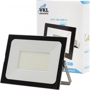 Прожектор VKL electric LED 100W SMD VLF7-100-6500- В 9000Лм 220V, IP65, черный 1/ 10 1013404