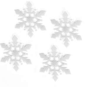 Декоративное украшение Волна веселья Снежинки Льдинки, 7.5 см, белый, 10 шт 6230834