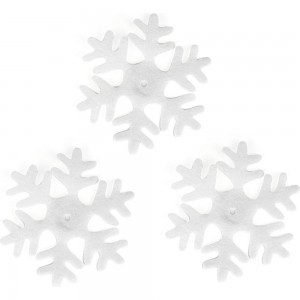 Декоративное украшение Волна веселья Снежинки Пушинки, 15 см, белый, 5 шт 6230831