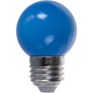 Декоративная светодиодная лампа Volpe LED-G45-1W/BLUE/E27/FR/С UL-00005647