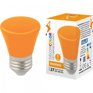 Декоративная светодиодная лампа Volpe LED-D45-1W/ORANGE/E27/FR/С BELL UL-00005642