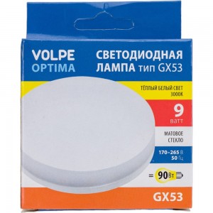 Светодиодная лампа Volpe LED-GX53-9W/3000K/GX53/FR/SLS UL-00008611