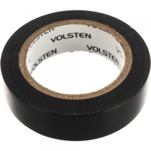 Изолента Volsten V02-7B-13х15-10 0,13х15 мм, черная, 10 метров 10285