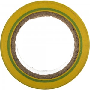 Изолента Volsten V02-7M-13х15-10 0,13х15 мм, желто-зеленая, 10 метров 10287