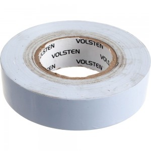 Изолента Volsten V02-7W-18х19-20 0,18х19 мм, белая, 20 метров 9783