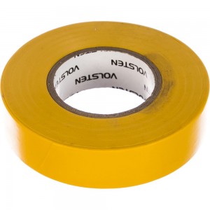 Изолента Volsten V02-7Y-18х19-20 0,18х19 мм, желтая, 20 метров 9784