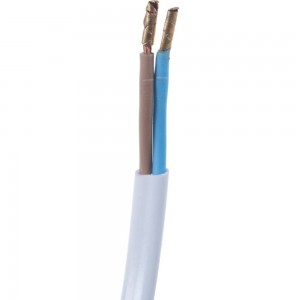 Белый сетевой кабель с плоской вилкой Volsten S-LRB, 9348