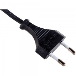 Черный сетевой кабель с плоской вилкой Volsten S-LRB, 9349