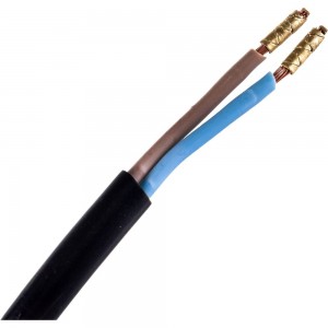 Черный сетевой кабель с плоской вилкой Volsten S-LRB, 9349