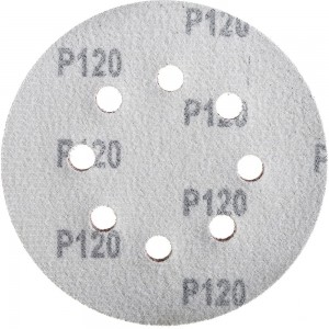 Круг шлифовальный абразивный с перфорацией (5 шт; 125 мм; Р120) для резиновых дисков VOREL 8582