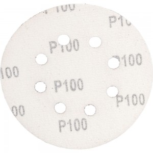 Круг шлифовальный абразивный с перфорацией (5 шт; 125 мм; Р100) для резиновых дисков VOREL 8580