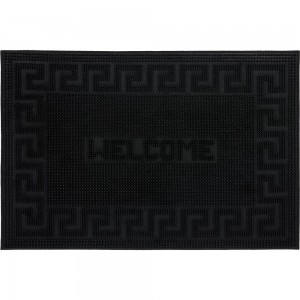 Придверный коврик VORTEX Welcome, 40х60 см, черный 22464