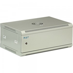 Серверный настенный шкаф W&T 4U 600х450 19 дюймов серый M046045GWTWOF
