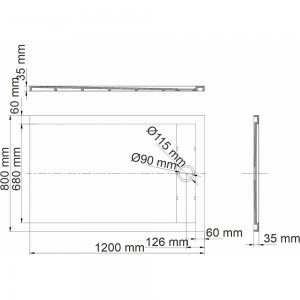 Душевой поддон WasserKraft Wiese 84T06