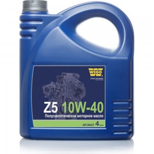 Моторное масло WEGO Z5 10W-40, SN/CF, полусинтетическое, 4 л 4627089061812