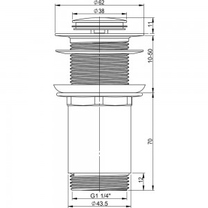 Донный клапан для раковины Wellsee Drainage System 182134000