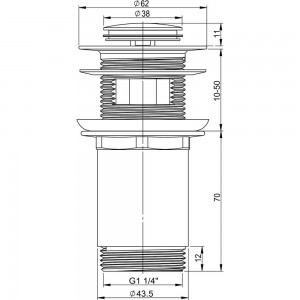 Донный клапан для раковины Wellsee Drainage System 182130000