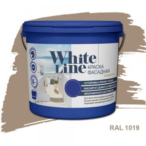 Фасадная колерованная краска White Line Ral 1019, ведро 9 л/11,2 кг 4690417099184