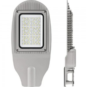 Уличный светодиодный светильник Wolta IP65, 5000-5500 К, алюминий, линза STL-50W01