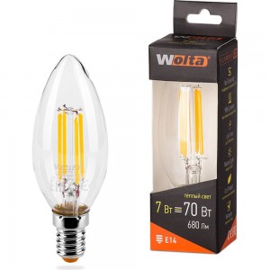 Лампа LED Wolta FILAMENT, 3000К, 25YCFT7E14