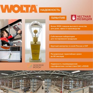 Ультратонкий встраиваемый светильник WOLTA 18 Вт 6000K, 1шт. DLUS-18W-6K