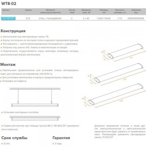 Светодиодный светильник WOLTA WT82120-02