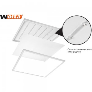 Равнояркая светодиодная панель Wolta WLPC-40W/01 