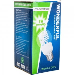 Энергосберегающая лампа Wonderful WDFG-4 GOLD CATHODE LAMP 7W/E27/4100 900415