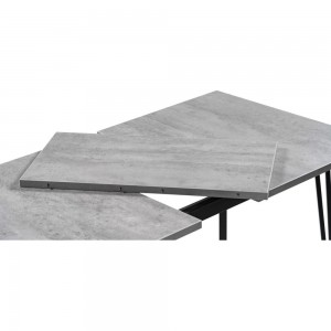 Раскладной стол Woodville денвер лофт 120 25 мм бетон/черный матовый 506944