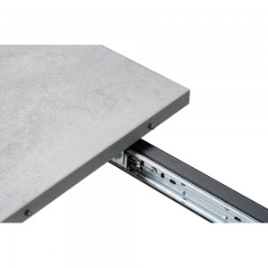 Раскладной стол Woodville денвер лофт 120 25 мм бетон/черный матовый 506944