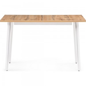 Деревянный стол Woodville Денвер Лофт 120 25 мм дуб вотан, белый матовый 506948