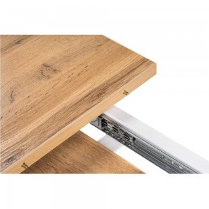 Деревянный стол Woodville Денвер Лофт 120 25 мм дуб вотан, белый матовый 506948