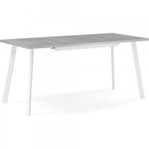 Деревянный стол Woodville Колон Лофт 120 25 мм бетон, белый матовый 489645