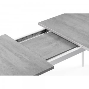 Деревянный стол Woodville Колон Лофт 120 25 мм бетон, белый матовый 489645