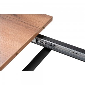 Деревянный стол Woodville Лота Лофт 140 25 мм дуб делано темный / матовый черный 489747