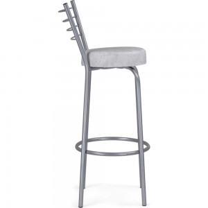 Барный стул Woodville Kuroda белый мрамор, светлый мусс 490088