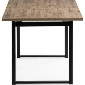Деревянный стол Woodville макта 140 дуб велингтон/черный матовый 453135