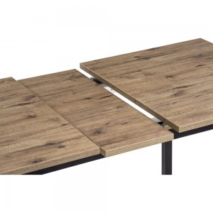Деревянный стол Woodville макта 140 дуб велингтон/черный матовый 453135