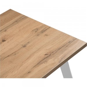 Деревянный стол Woodville тринити лофт 120x80x75, 25 мм, дуб вотан/белый матовый 539243