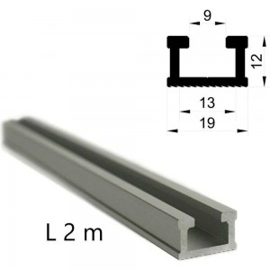 Профиль алюминиевый T-track (2 м; 19x12 мм) WOODWORK TR19.200